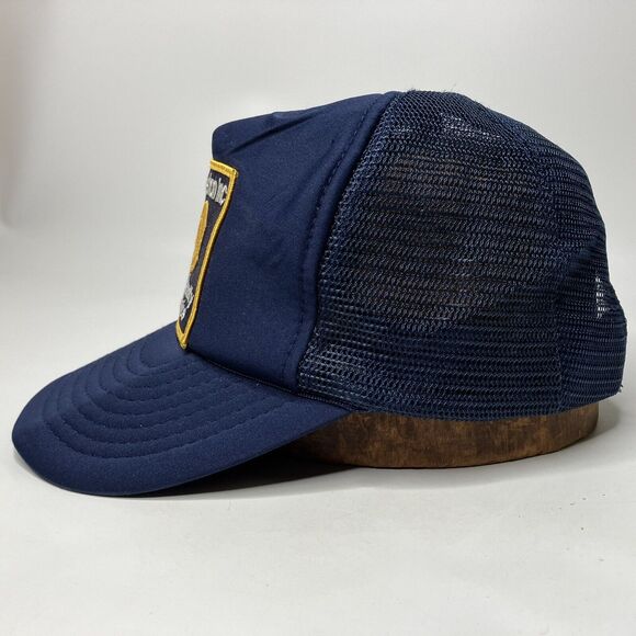 Vtg Pinkerton Inc Security Service Hat Cap Blue Mesh Snapback Embroidered Patch - Picture 4 of 10